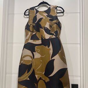 Ann Taylor Black and Brown Sheath Mini Dress